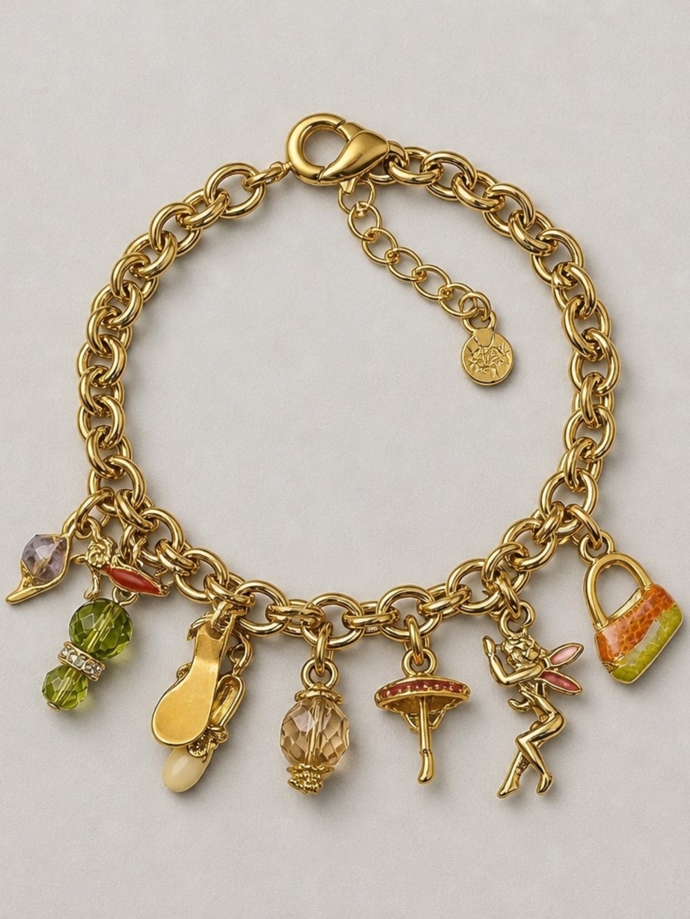 Kirks Folly Shoes & Fairy Beads with Rhinestones Charm Bracelet - Picture 4 of 4